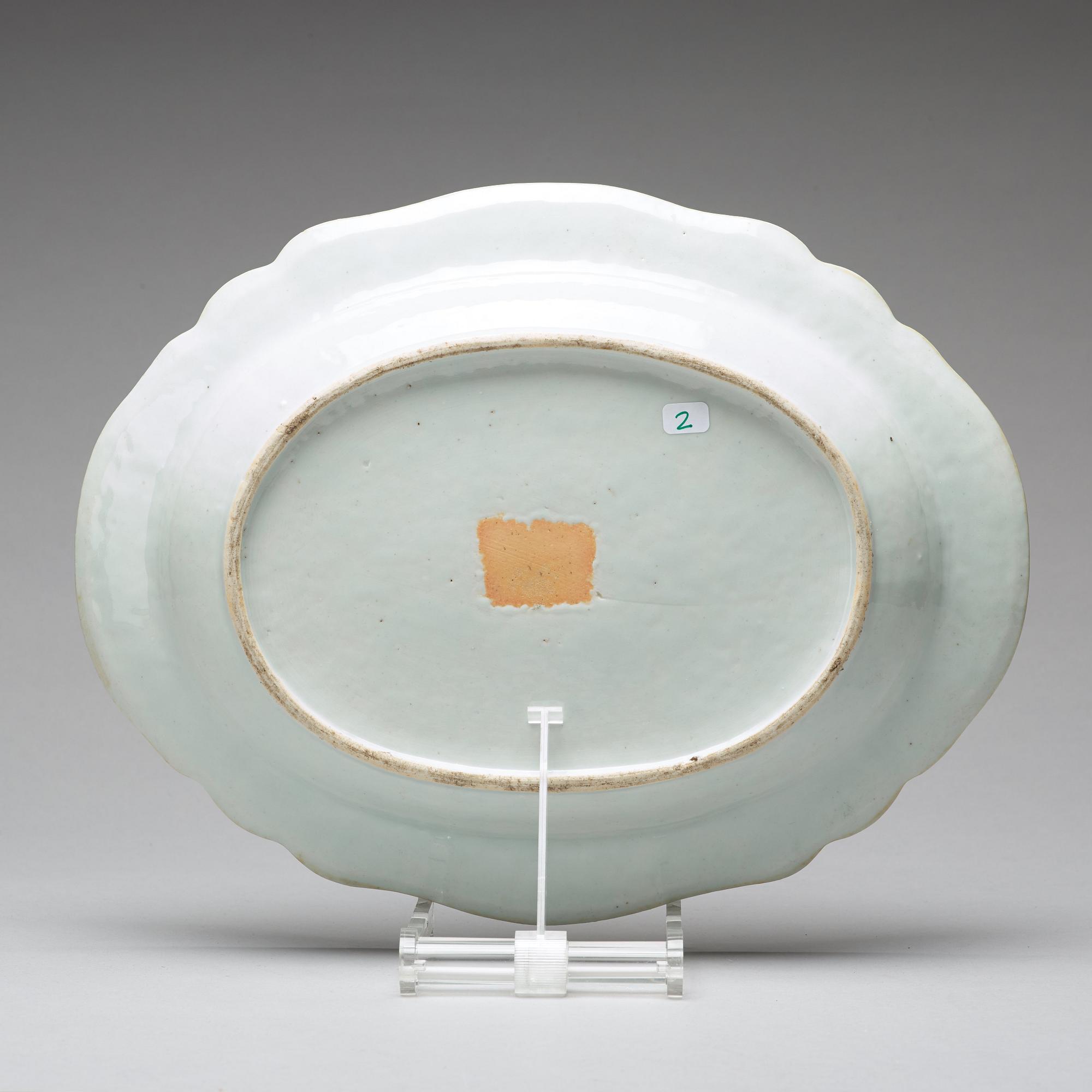 A double peacock tureen stand, Qing dynasty, Qianlong (1736-95).