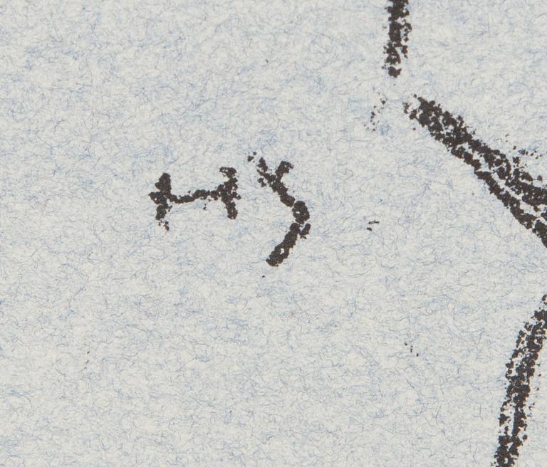 HELENE SCHJERFBECK, litograph, test print on two sides.