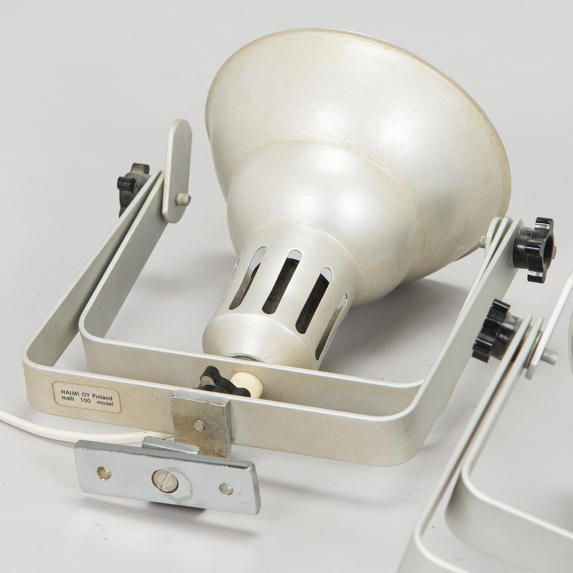Yrjö Kukkapuro, Three 1970s  '100' spotlights for Haimi Ltd.