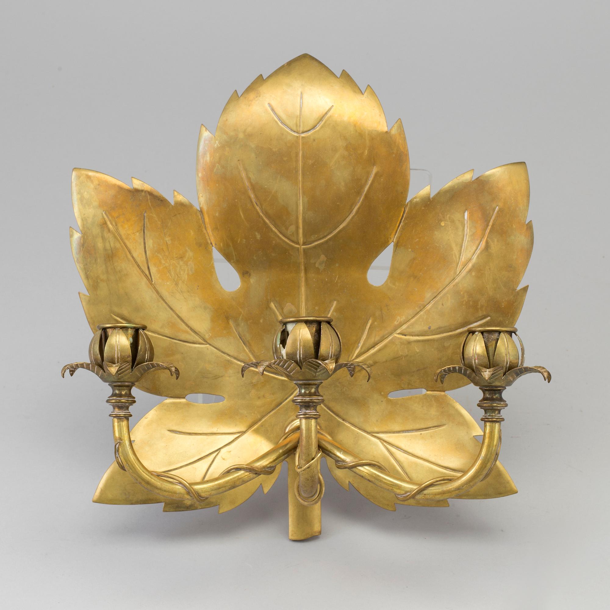 VÄGGAPPLIQUE, 1900-talets mitt.