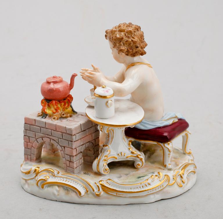 FIGURIN, porslin, Meissen.