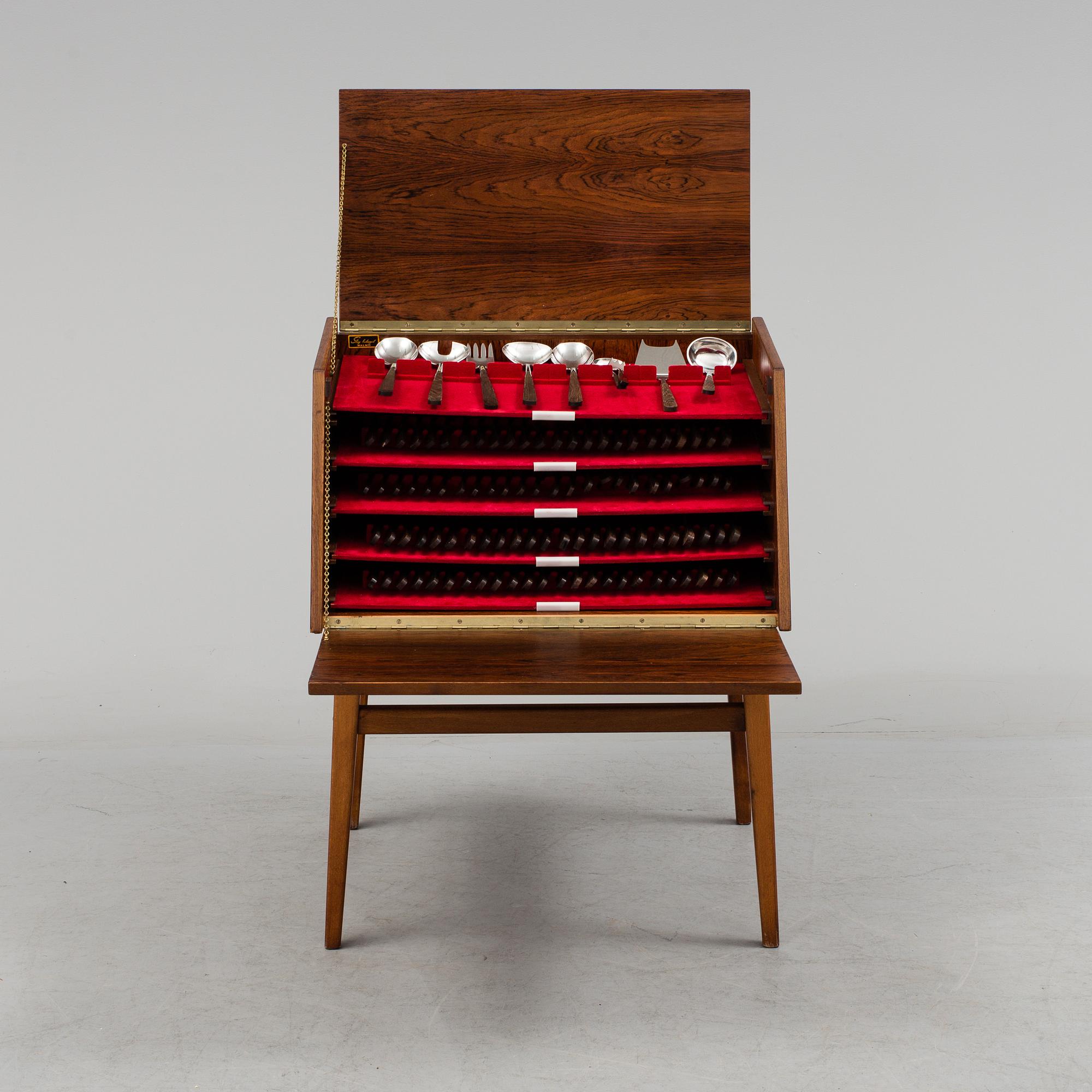 BERTEL GARDBERG, bestickuppsättning 159 dlr "Lion de Luxe", Hackman, Finland, efter 1958, schatull från Stig-Bolaget.