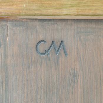 A 'Vita blommorna' cabinet/sideboard, painted by Liselott Malmsten, Firma Carl Malmsten, 1991.