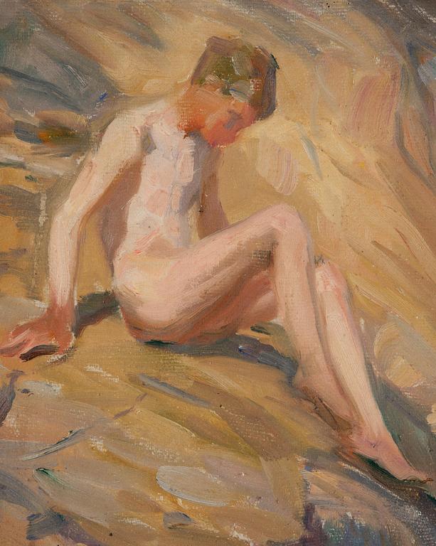 Vilhelm Holmgren, At the swimming cliffs, Bohuslän.