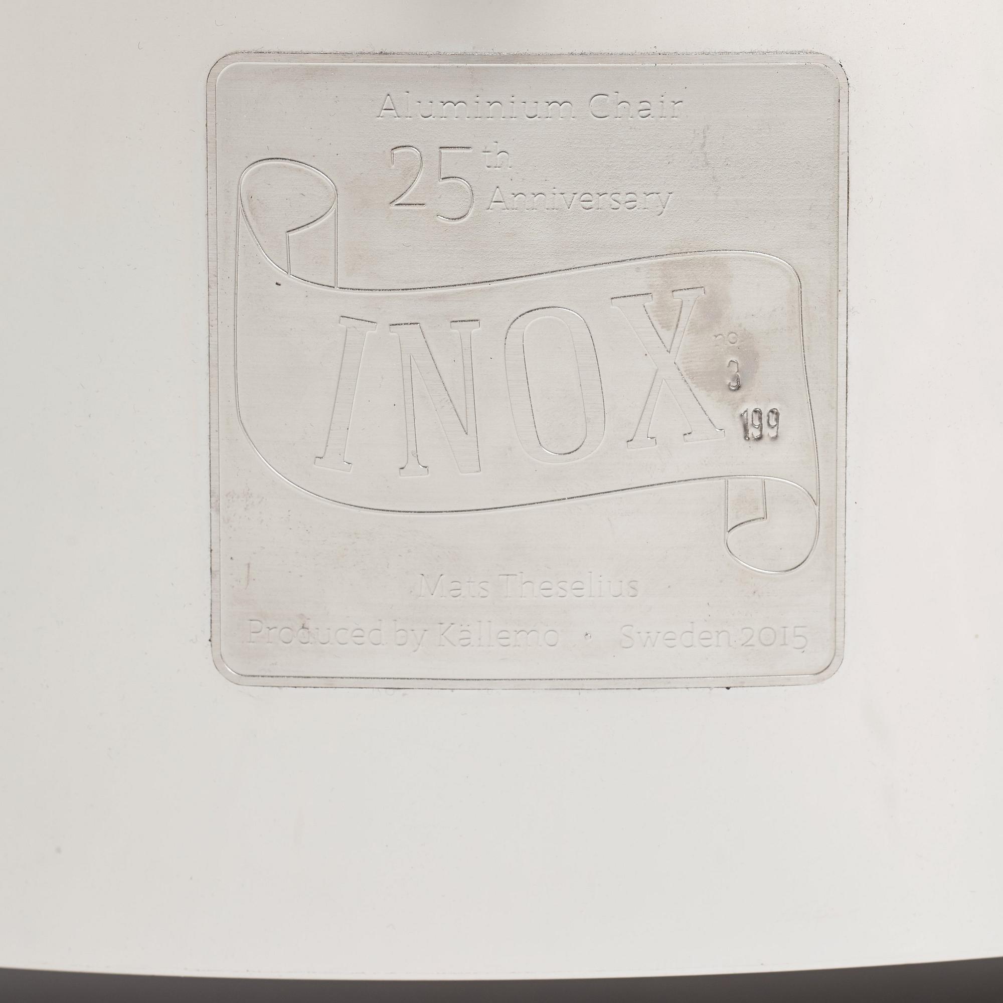 Mats Theselius, an 'Inox' armchair, ed. 3/199, for Källemo, Sweden post 2015.