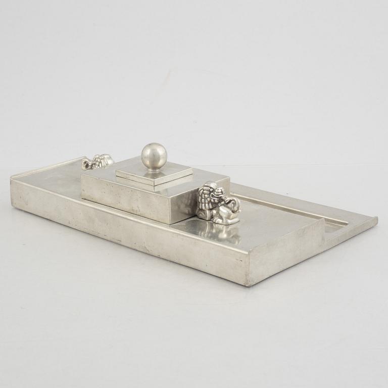 A pewter desk writing set by C.G.Hallberg, Stockholm, Sweden, 1934.