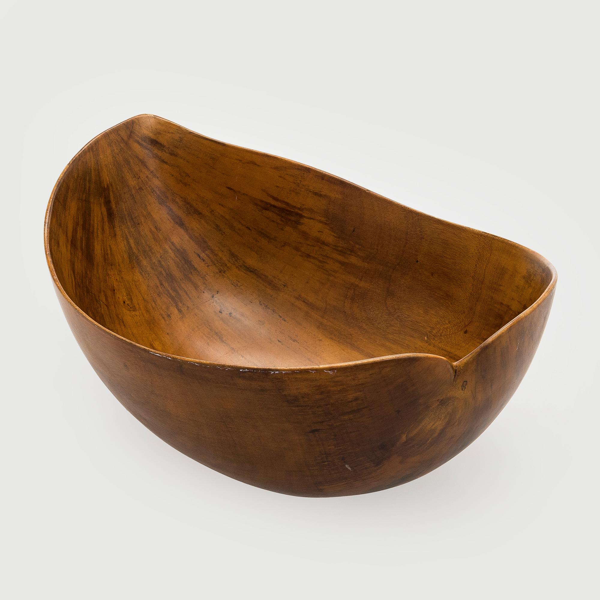 Skål, teak, David Auld, Haiti 1900-talets mitt.