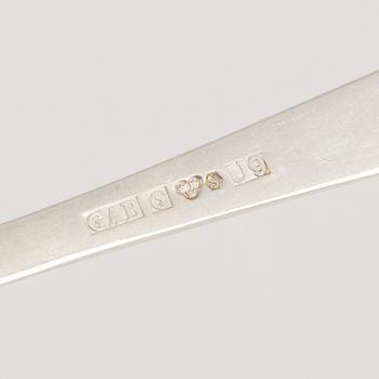 Jacob Ängman, a 31-piece Swedish silver cutlery, model 'Rosenholm', bearing the mark of GAB, including Eskilstuna, 1970.