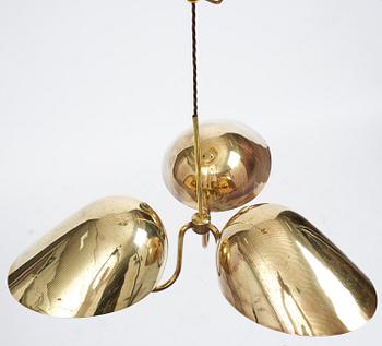 Carl-Axel Acking, taklampa, modell "958", Bröderna Malmströms Metallvarufabrik, Malmö, 1940-tal.