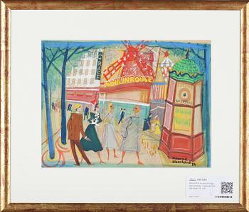 Maurice Blanchard · MAURICE BLANCHARD, blandteknik, signerad och daterad -54.