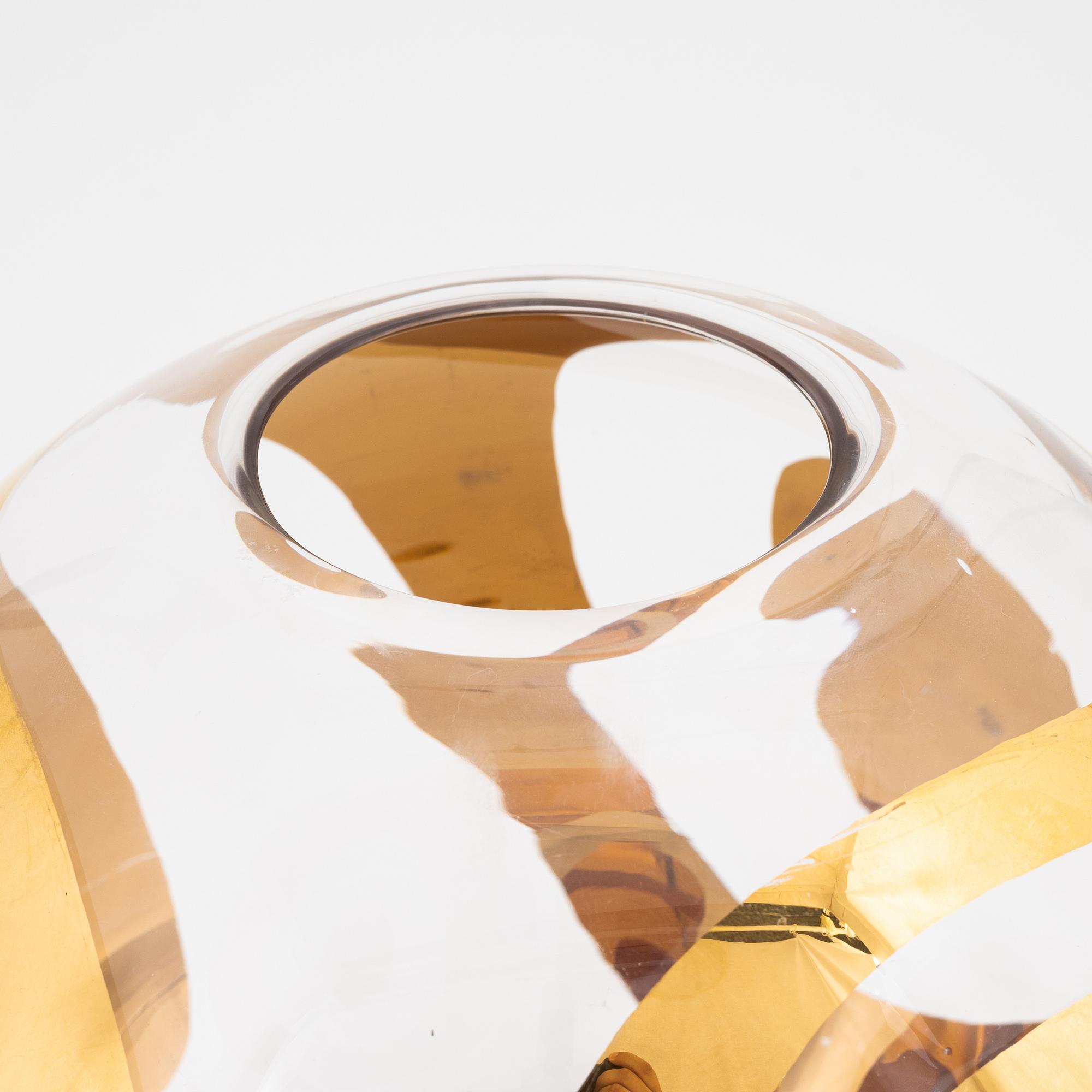 Jan Johansson, a signed glass vase, Orrefors.