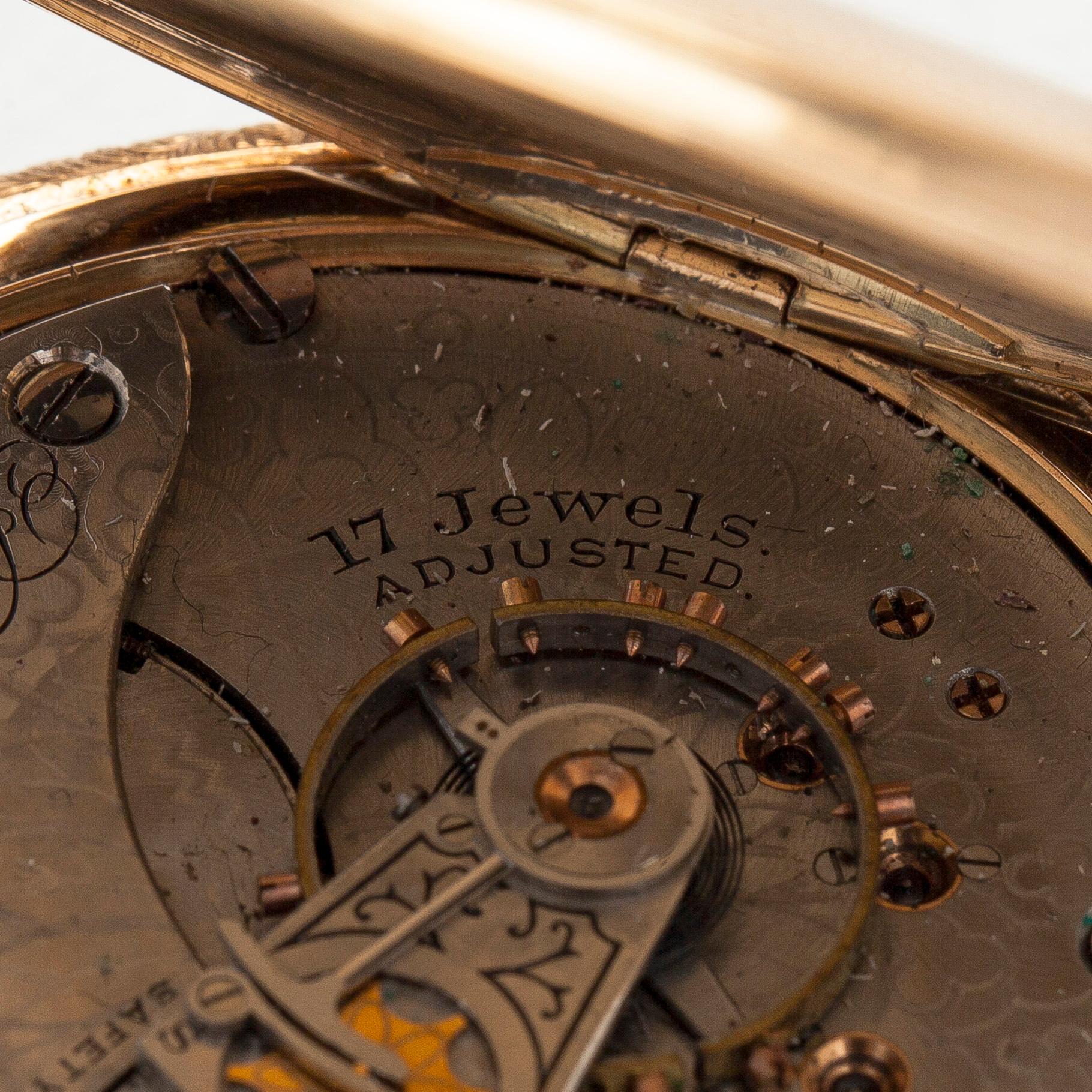 Waltham, pocket watch, hunter, 56.5 mm.