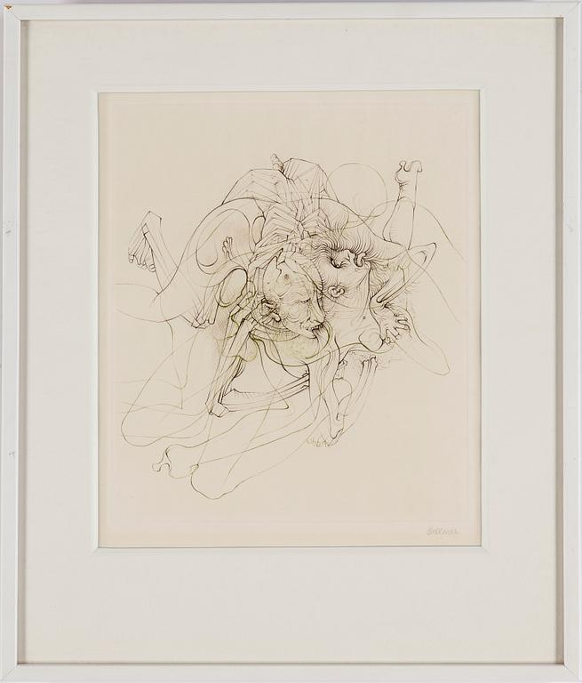 HANS BELLMER, 10 etchings in two colours, 1966-68, signed in pencil.