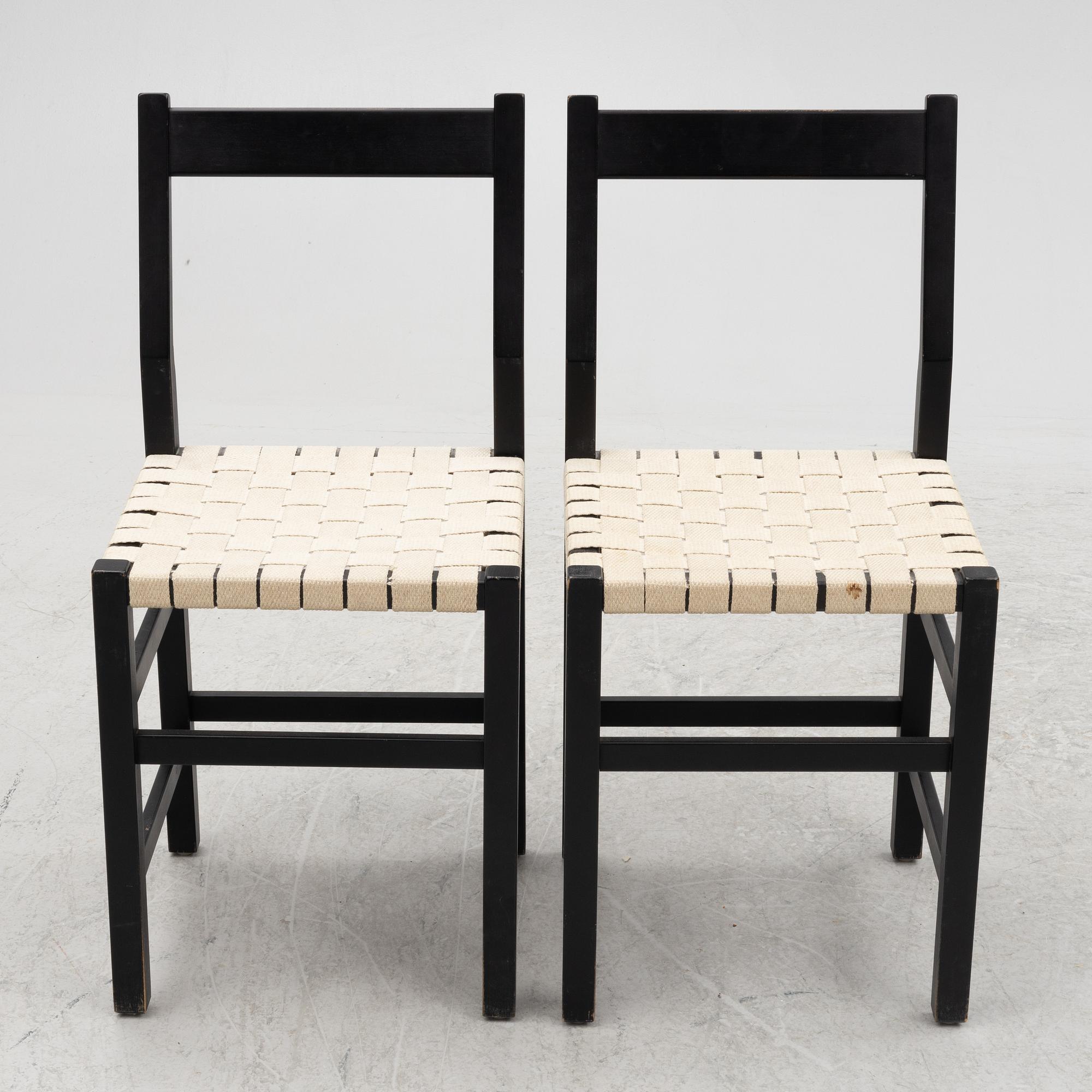 John Kandell, eight "Schablon" chairs, Källemo, Sweden.