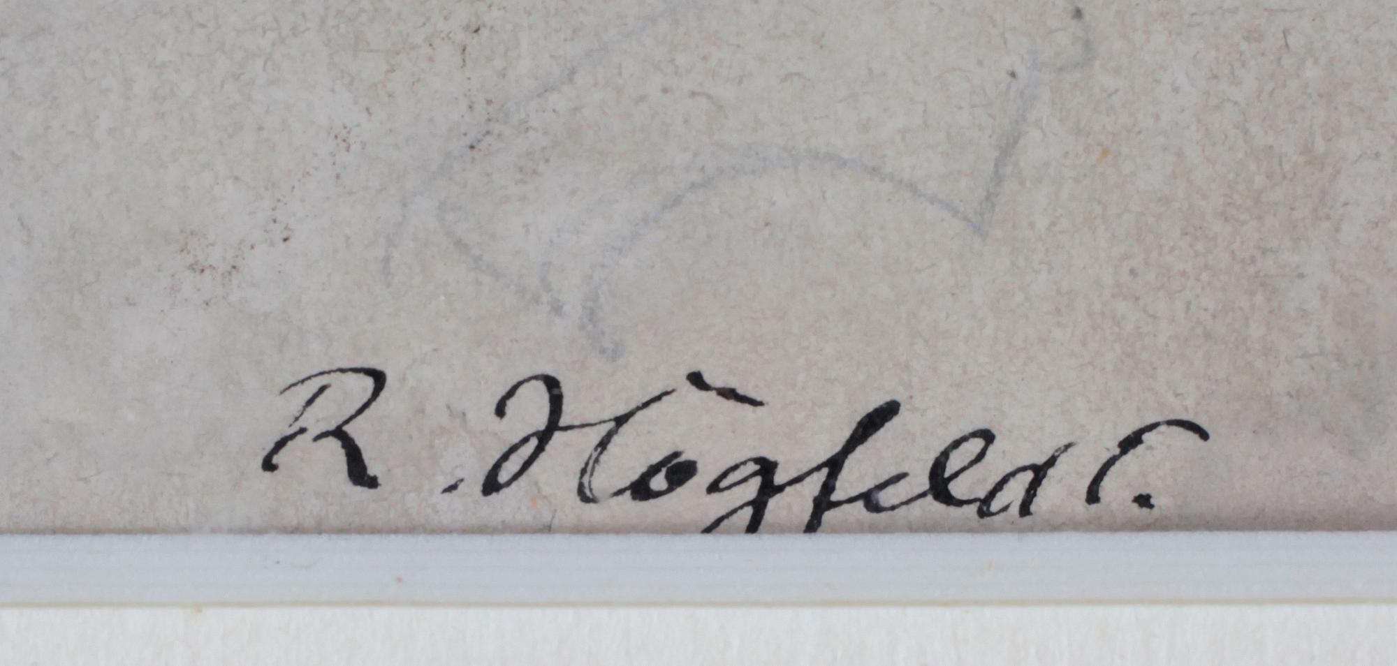 ROBERT HÖGFELDT, akvarell, sign.