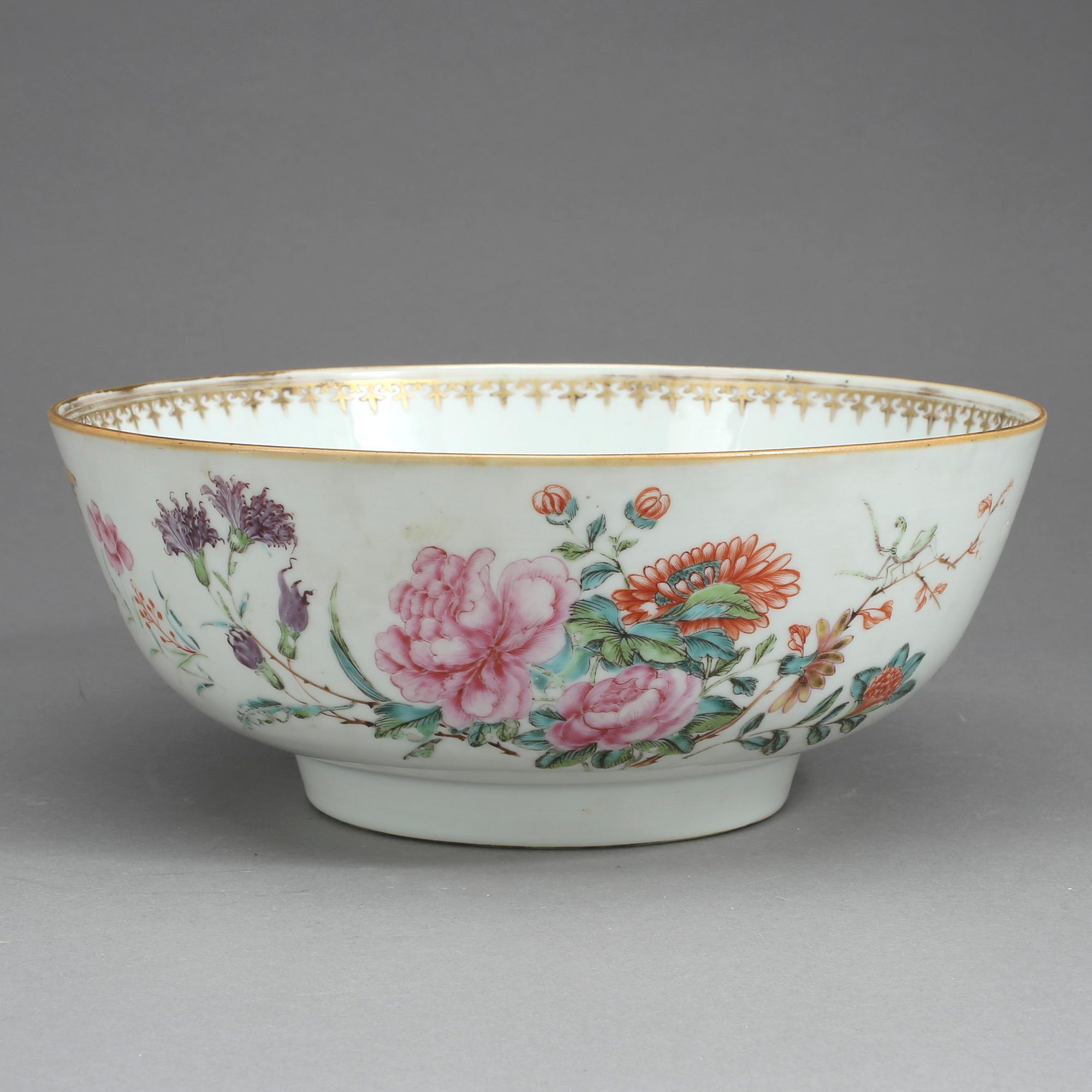 BÅLSKÅL, porslin, Kina, 1700-tal.