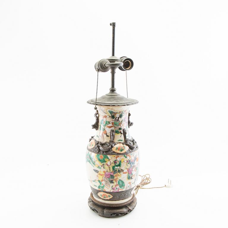 Table lamp China circa 1900 porcelain.
