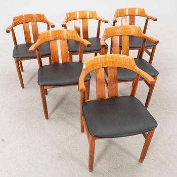 A set of six Gemla armchairs 1980s.