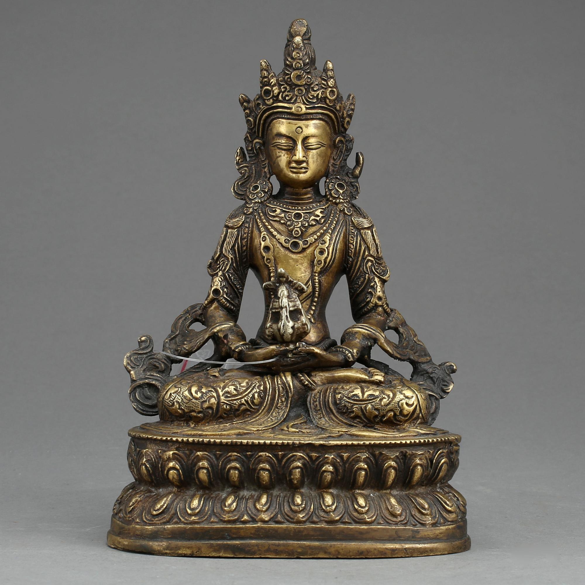 BUDDHA, Amitayus, kopparlegering, Tibet, 1800/1900-tal.