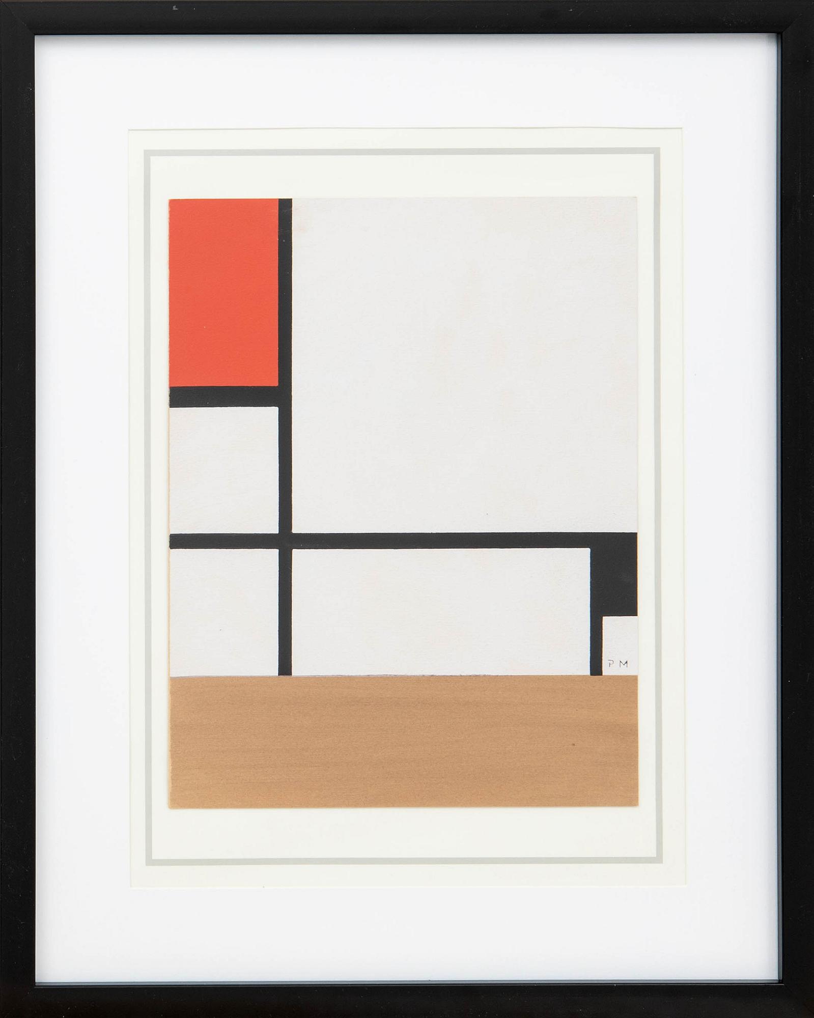 Piet Mondrian, Utan titel ur XXe siecle nr 9 Boulogne 1957.