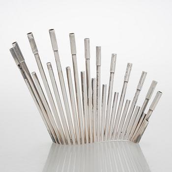 Carl F. Christiansen, candelabrum, silver-plated, Denmark 1960s.