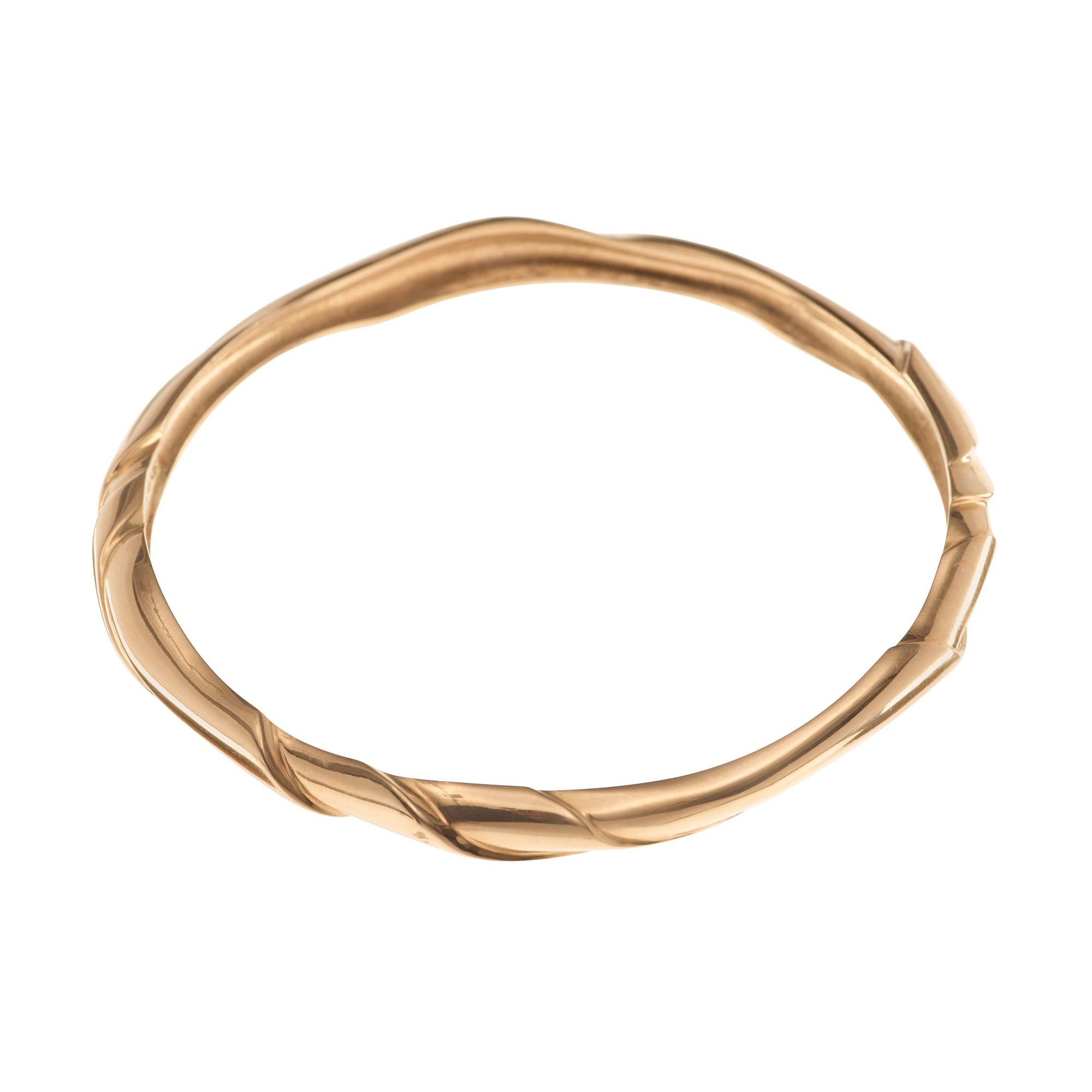 A Ole Kortzau 18k gold bangle, Georg Jensen, Copenhagen 1945-77.