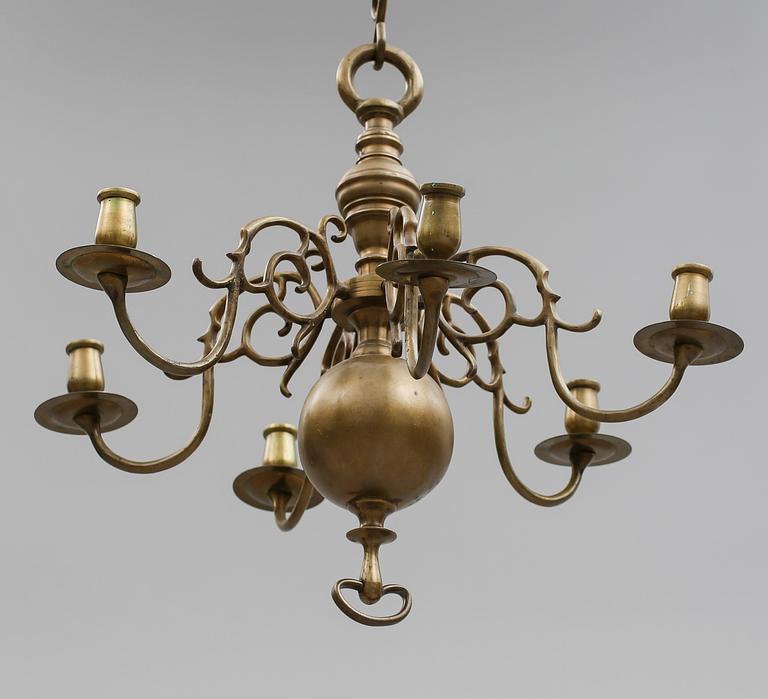 LJUSKRONA, barockstil, 1900-tal. Höjd 53 cm.