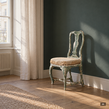 A rococo chair, 18th century.