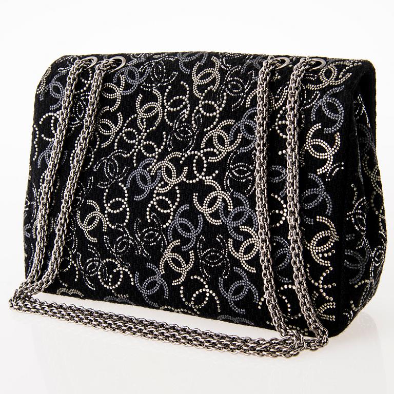 CHANEL Paris Shanghai Jumbo Strass Flap Bag.