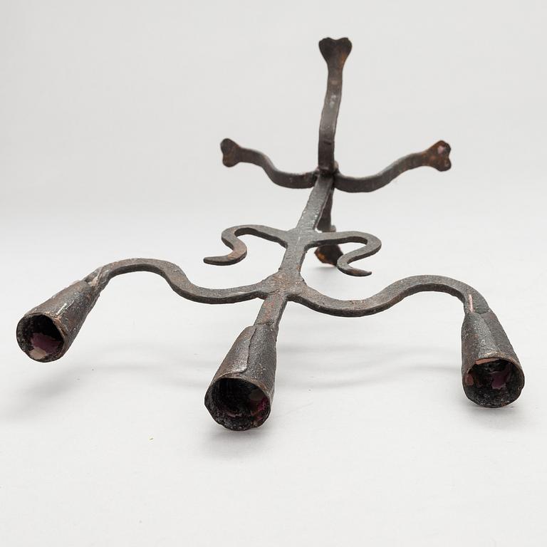 Ljusstake, järnsmide, 1700-tal.