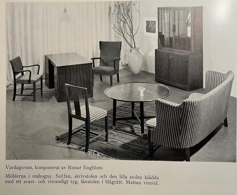 a set of ten mahogany chairs, for the Stockholm Crafts Association, 1940s-50s.