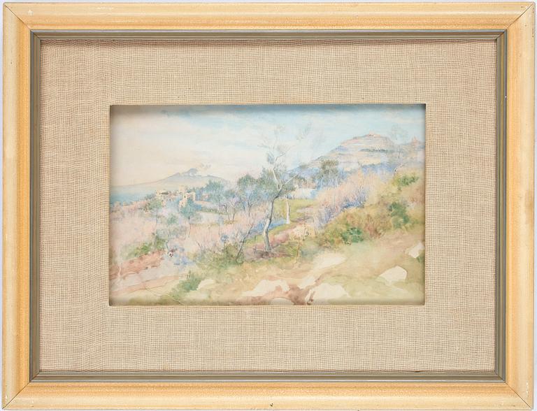 AXEL LINDMAN, tillskriven, akvarell på papper.