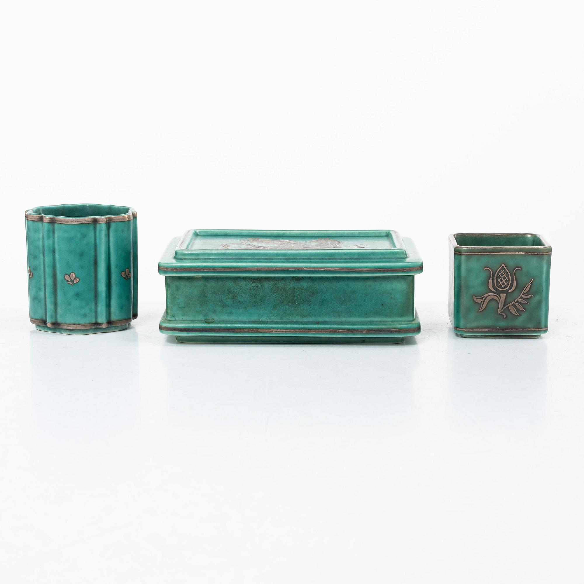 Wilhelm Kåge, “Argenta”, 6 pieces, Gustavsberg.