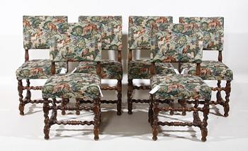 STOLAR, 6 st, barockstil. 1900-tal.