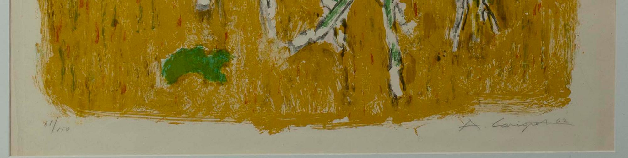 ALOIS CARIGIET, Litografi, sign. och dat. -62 Numr. 61/150,