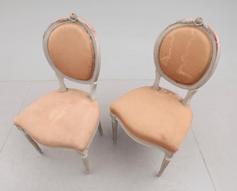 STOLAR, 1 par, gustaviansk stil, 1900-talets första hälft.