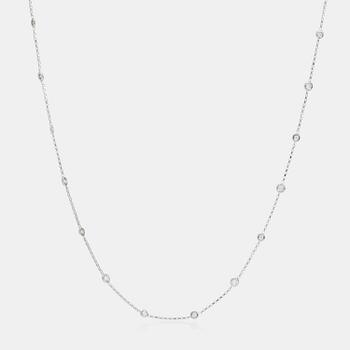 1153. A brilliant-cut diamond necklace. Total carat weight 1.10 ct.