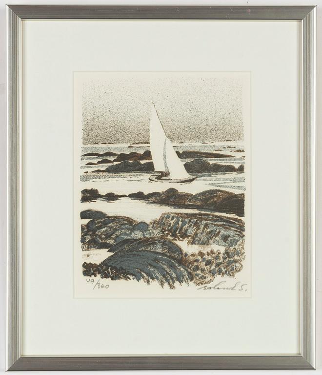 Roland Svensson, 3 litografier, signerade, en daterad -43 och 2 numrerade 16/30 samt 49/360.