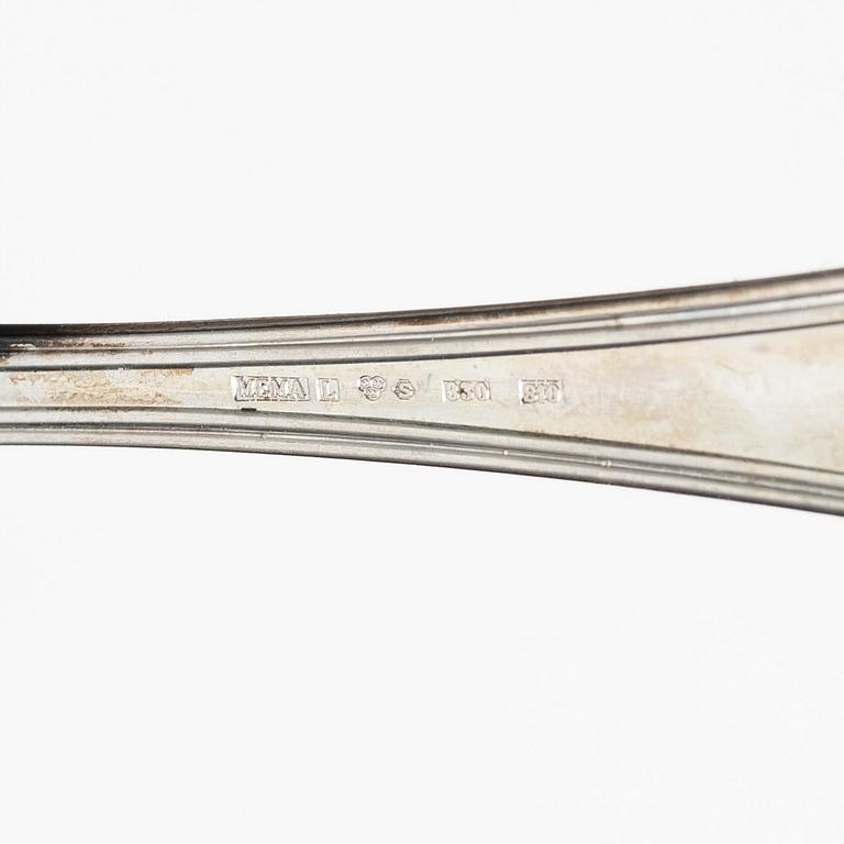 Mocha spoons, 5+12 pcs, silver, including with mark of Mema, Lidköping, Sweden 1991.