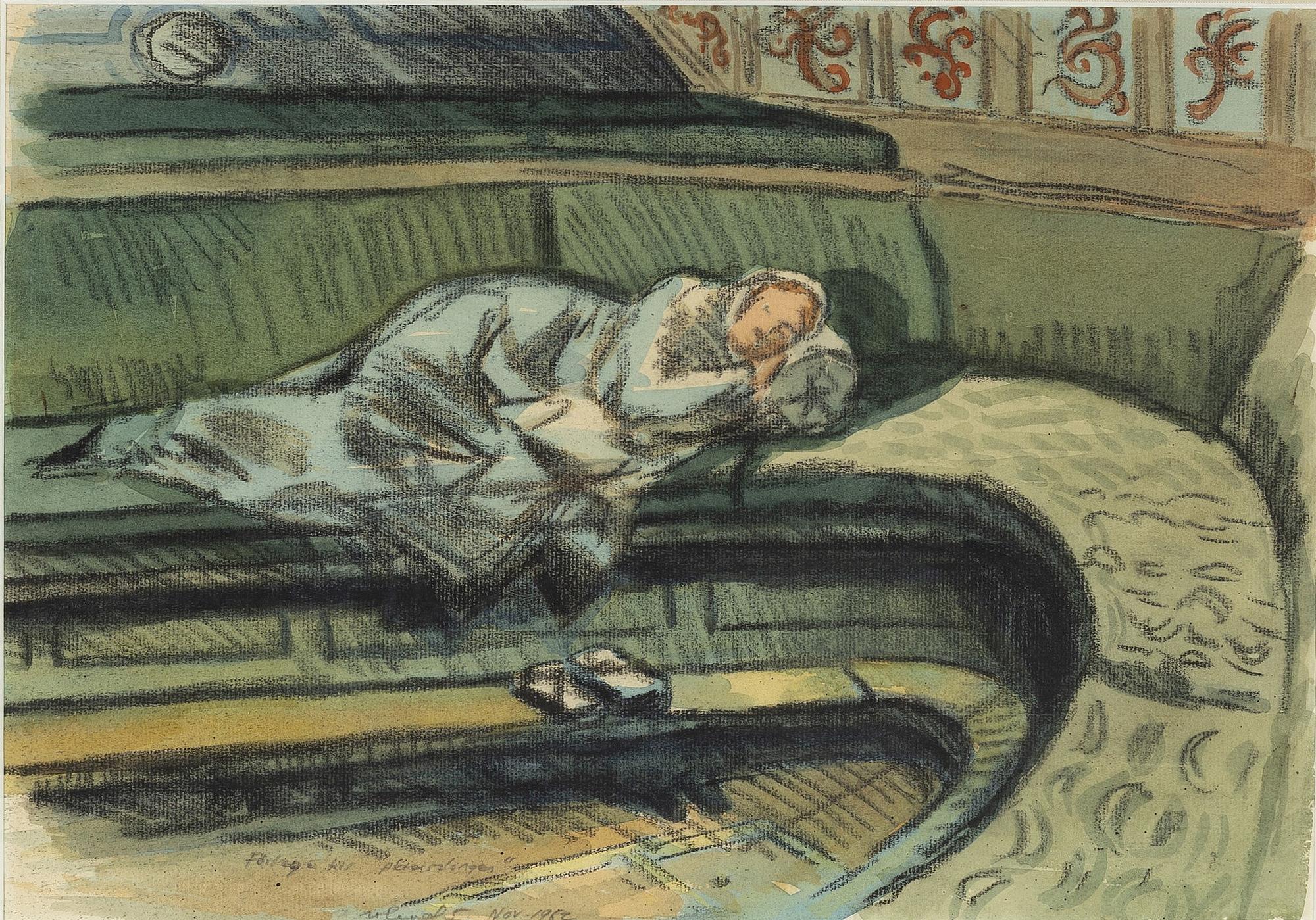 Roland Svensson, blandteknik på papper, signerad och daterad nov 1962.