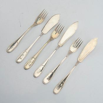 Fiskbestick 24 dlr silver Tyskland.