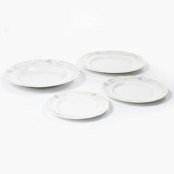 Alf Wallander, a 22-piece 'Tulpan' dinner service, Art Nouveau, Rörstrand, early 20th century.
