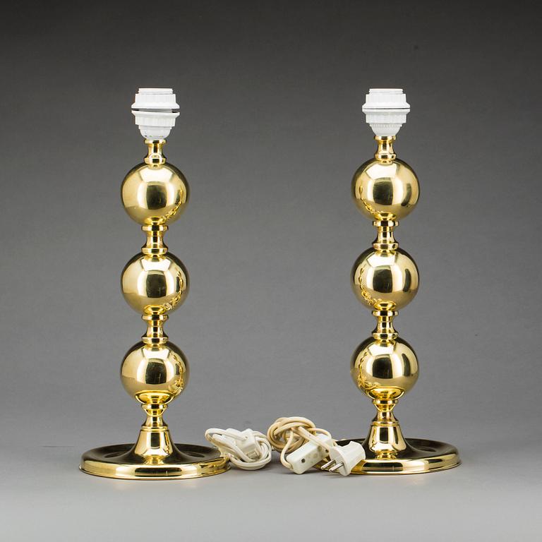 BORDSLAMPOR, ett par, 1900-talets andra hälft.