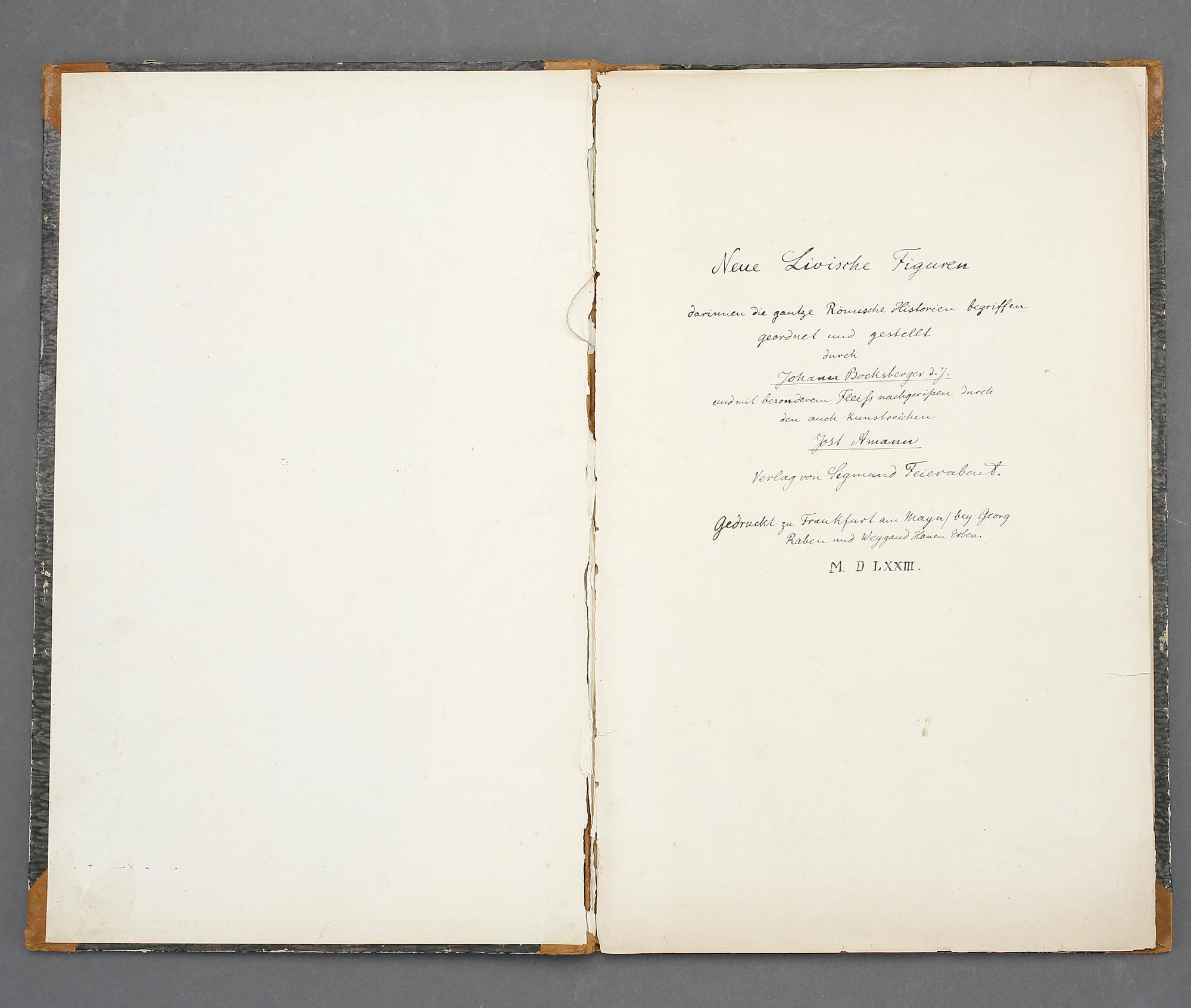 INBUNDEN SAMLING TRÄSNITT, efter Jost Amman, Frankfurt am Main, Tyskland, 1573.