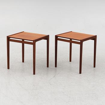 A teak coffee table and two side tables, Scandinavia, 1960's/70's.