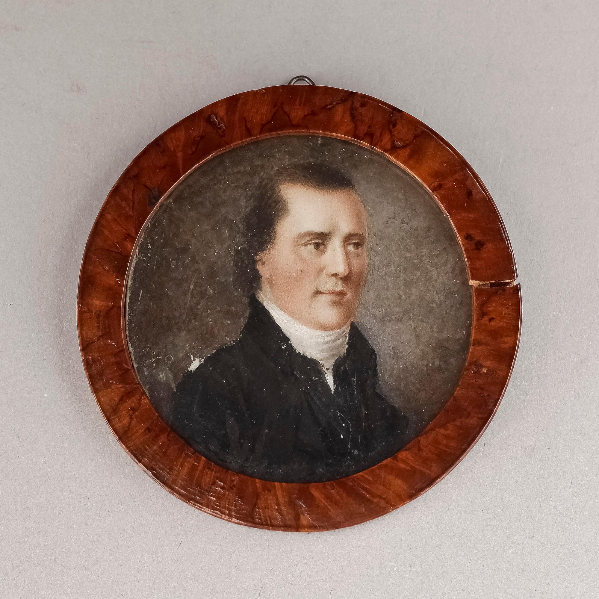 OKÄND KONSTNÄR, gouache på ben, miniatyr, empire, 1800-talets första hälft.
