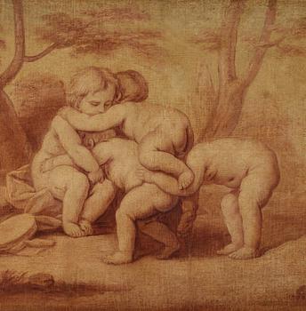 Francois Boucher In the manner of the artist, Playing puttos.