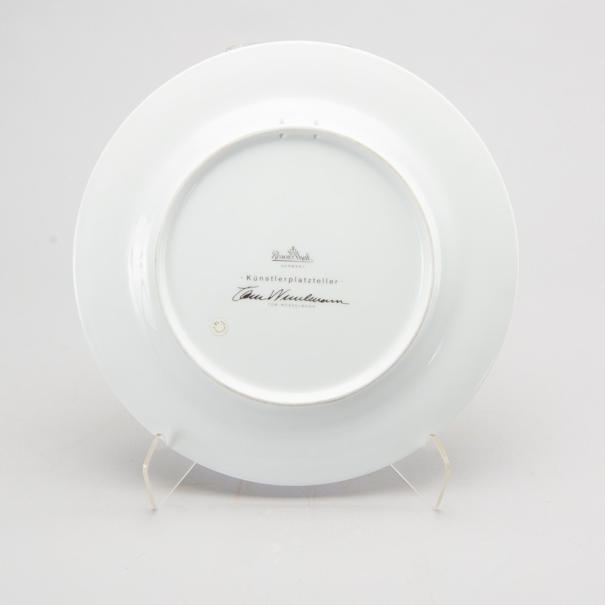 TOM WESSELMANN, fat Rosenthal 1900-talets senare del porslin.