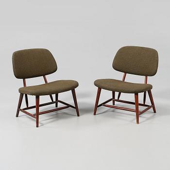STOLAR, ett par, "TeVe", Alf Svensson, Ljungs Industrier, modellen formgiven 1953.