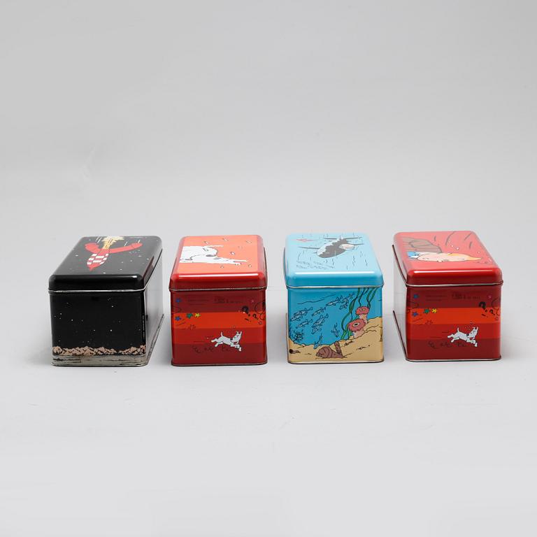 14 Tin-Tin biscuit tins, late 20th/21th century.